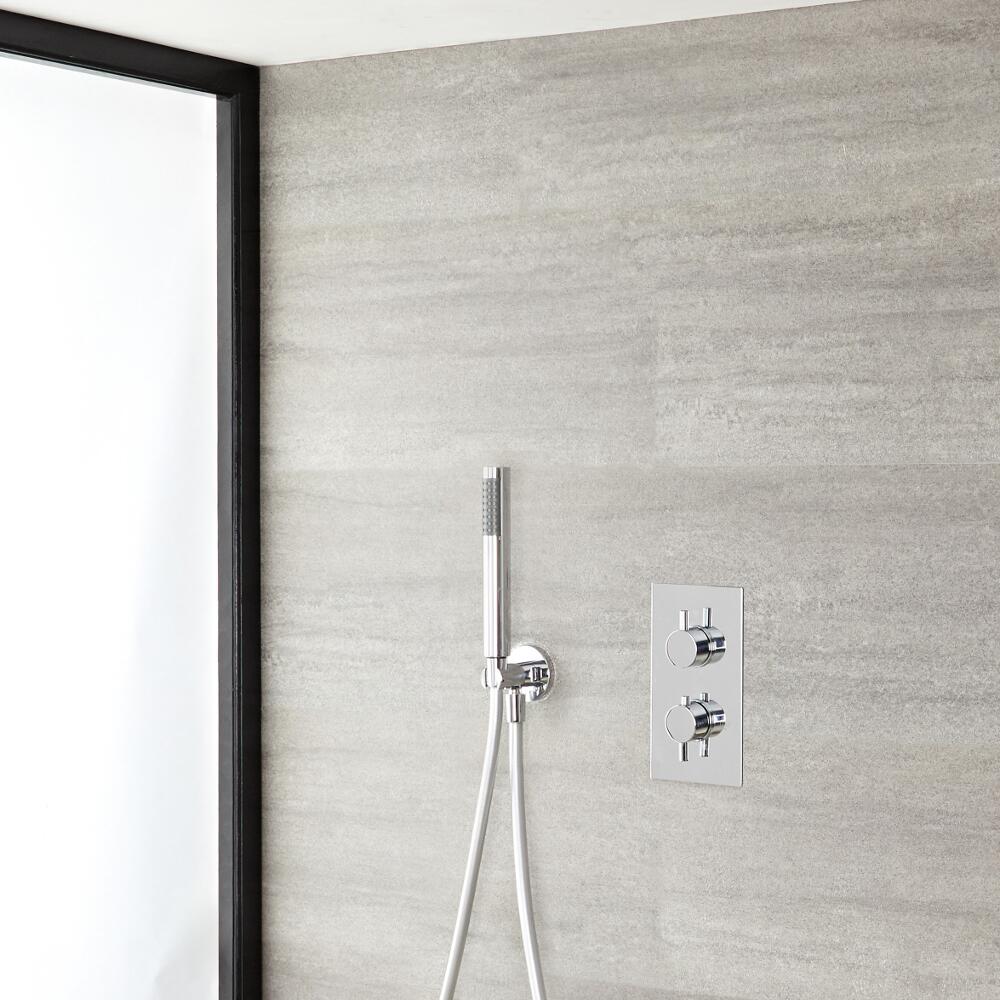 Quest Thermostatic Chrome Shower System with Hand Shower