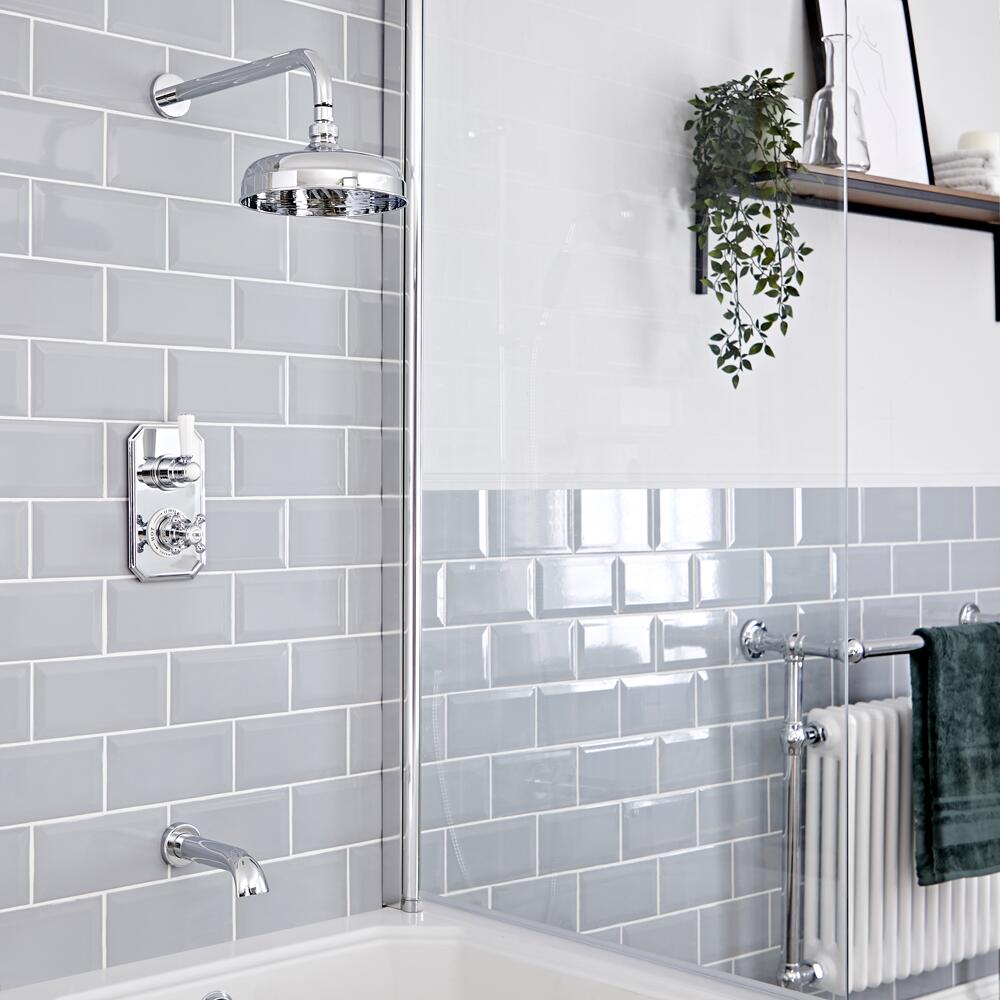 Elizabeth Traditional Thermostatic Chrome Shower System