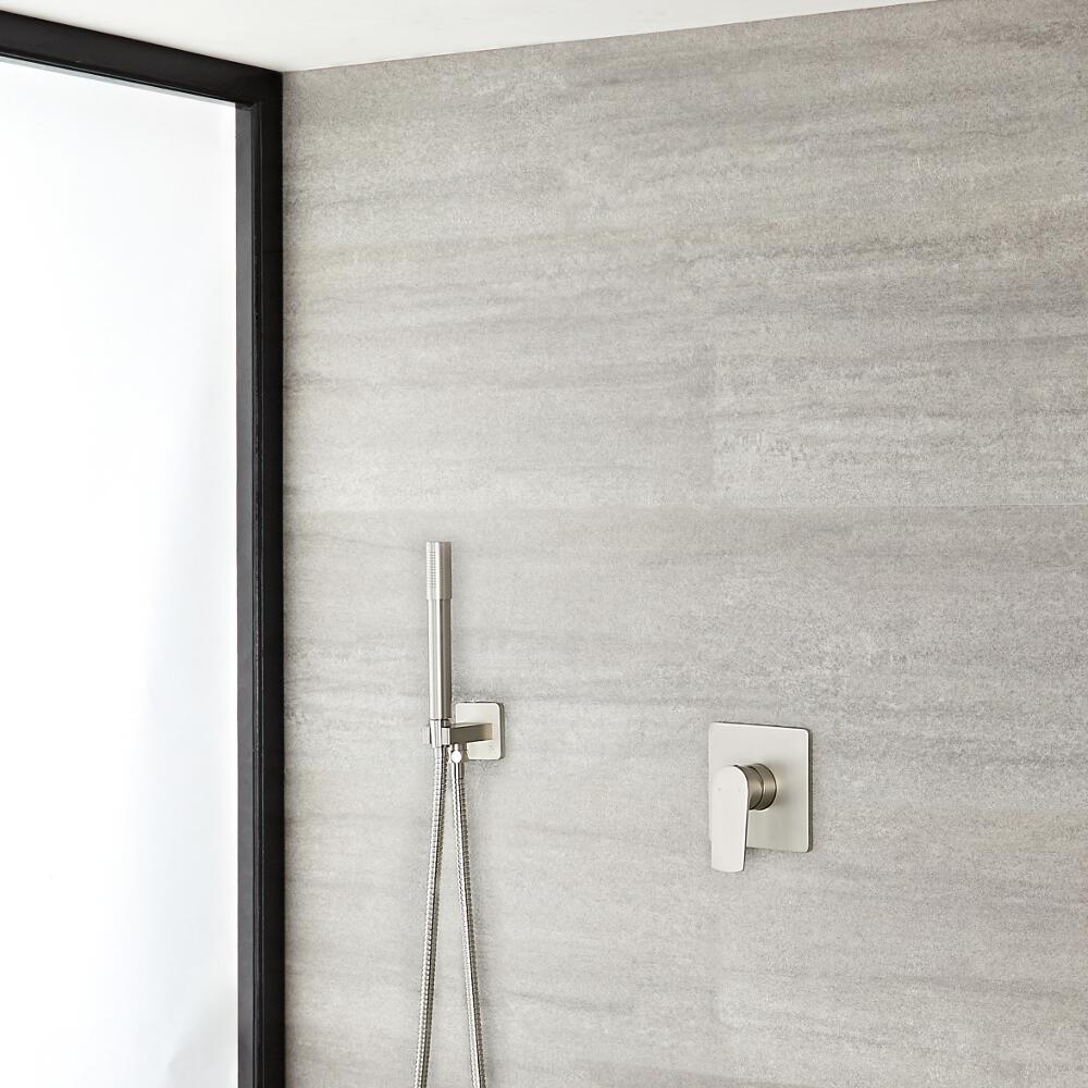Arcadia Brushed Nickel Shower System with Handhsower