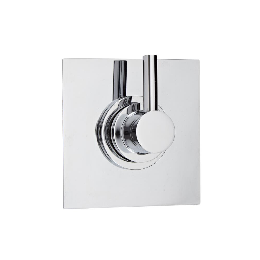 3-Way Diverter Shower Valve with Square Plate and Modern Lever Handle
